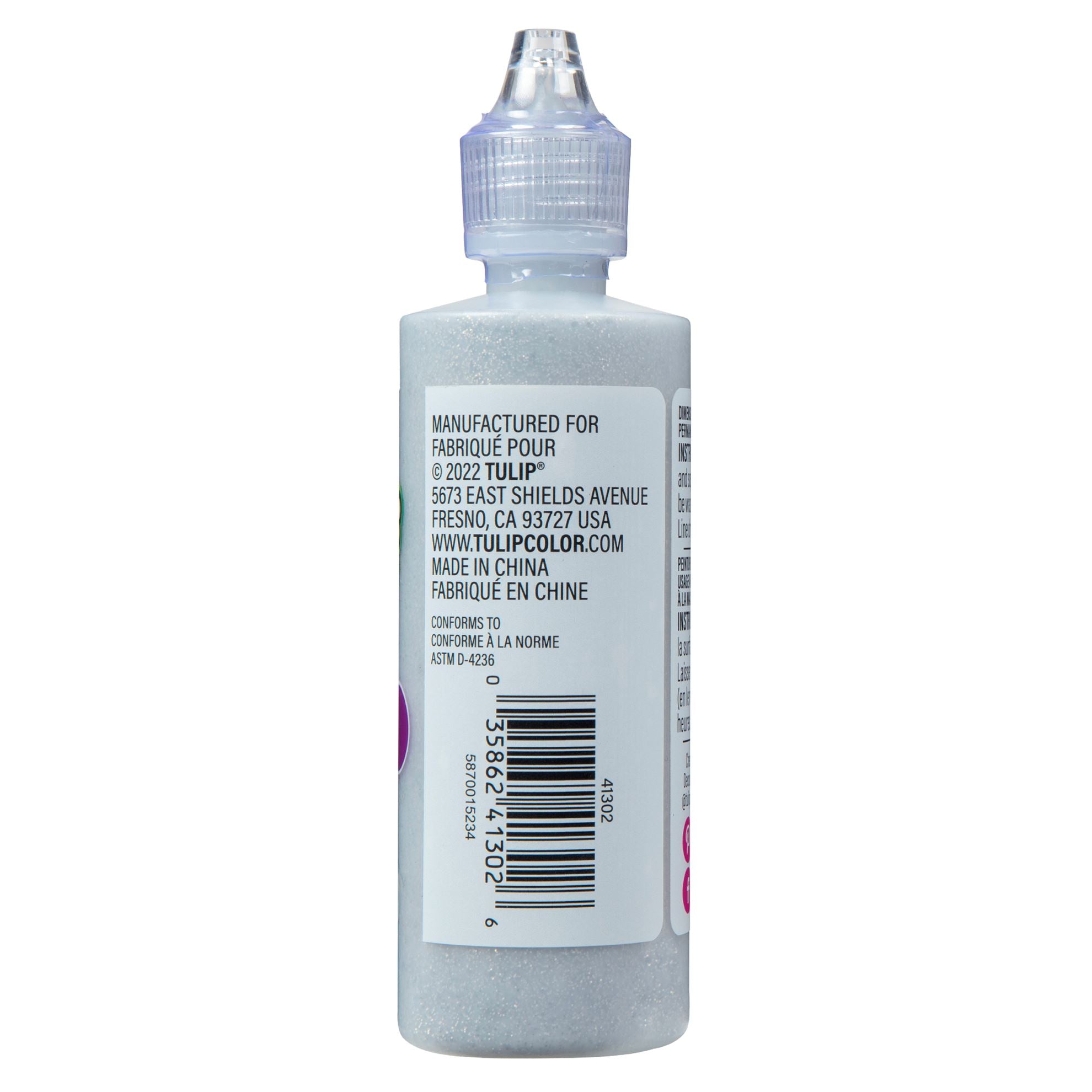Picture of 41302 Tulip Dimensional Fabric Paint Glitter Silver 4 fl. oz.