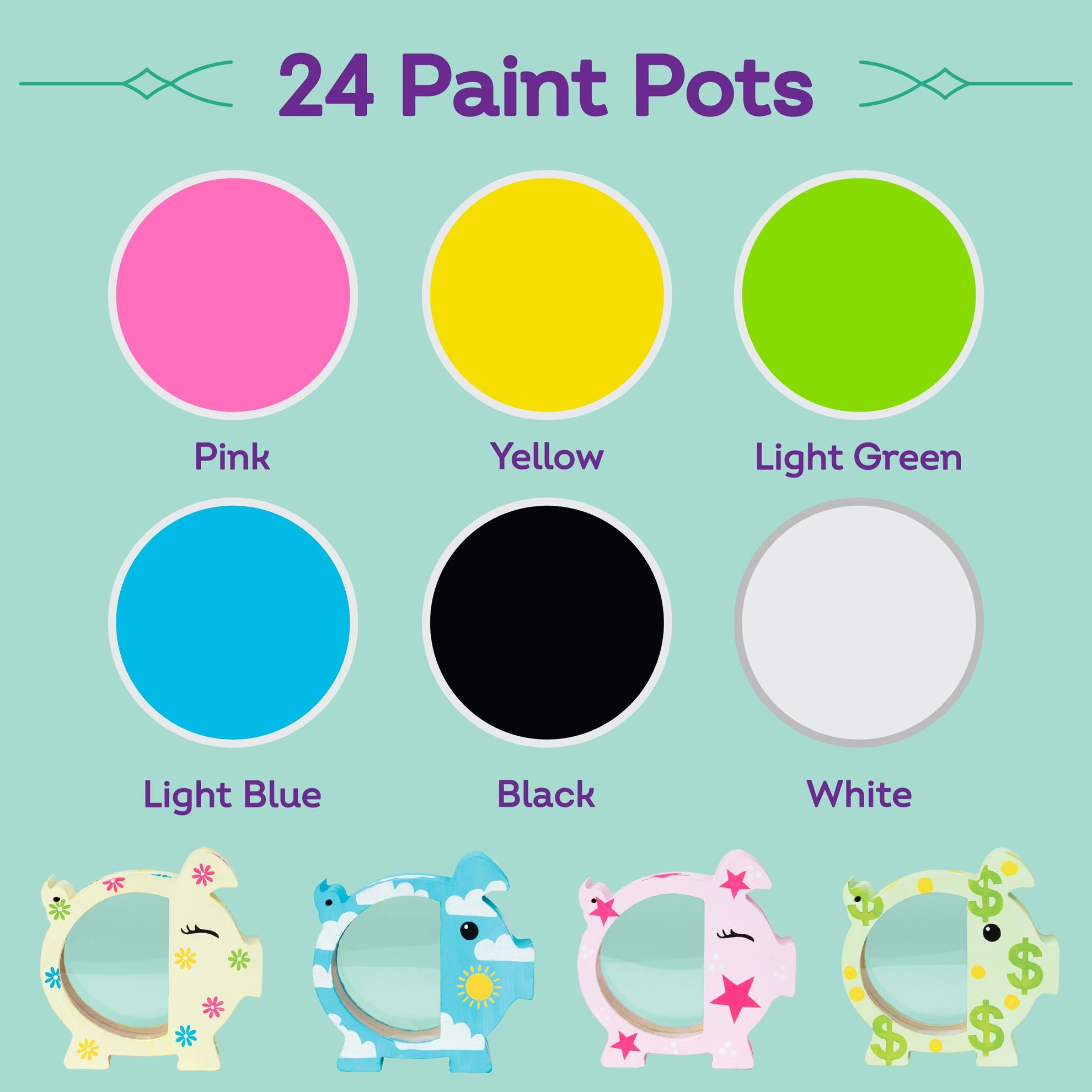 Picture of 49644 Tulip Wood Bank 4-Pc. Painting Kit