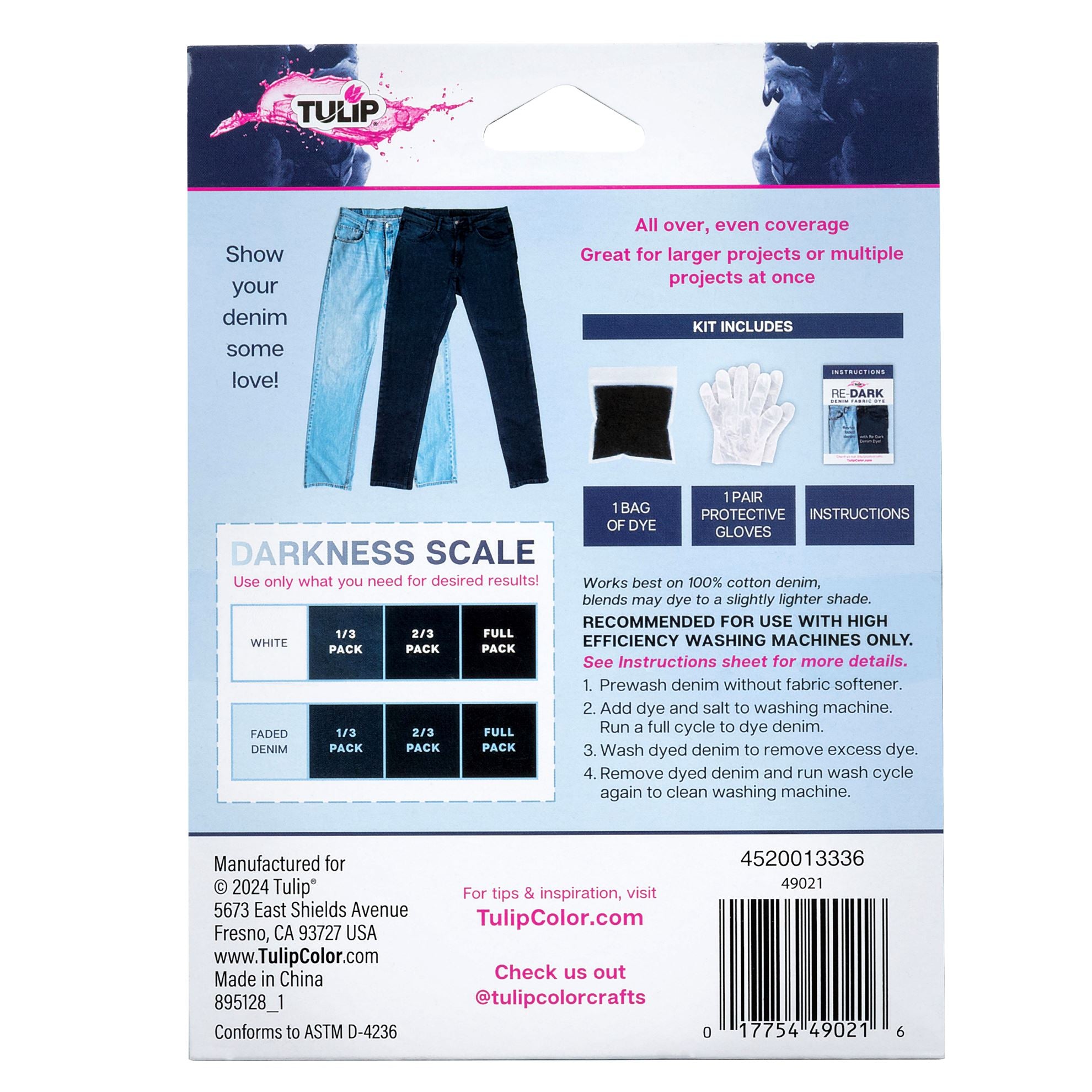 Picture of 49021 Tulip Re-Dark Denim Fabric Dye Kit