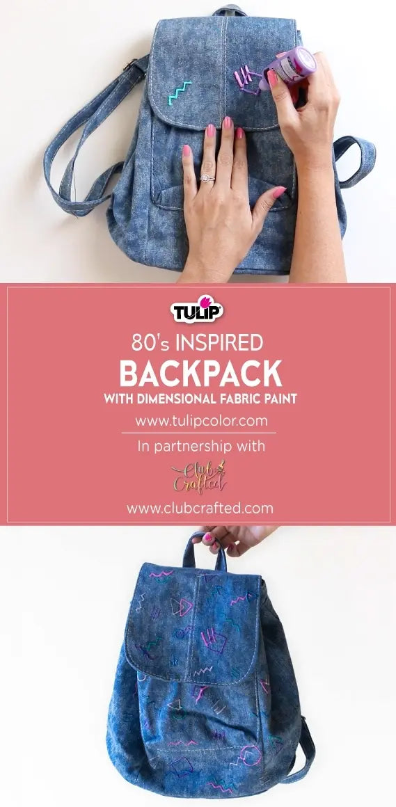 80s-Inspired Denim Backpack