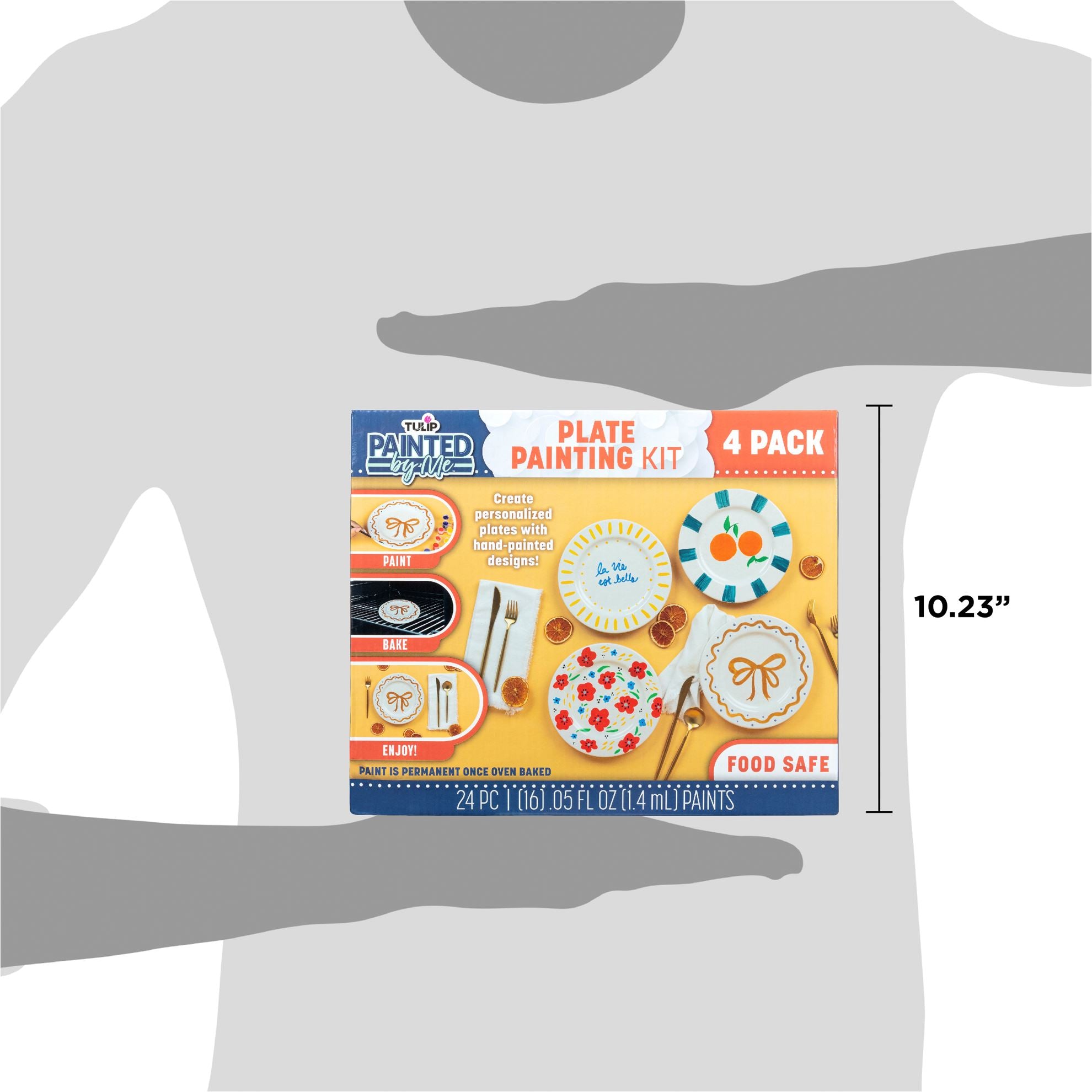 Picture of 49552 Tulip Painted By Me Plate Painting Kit 4 Pack