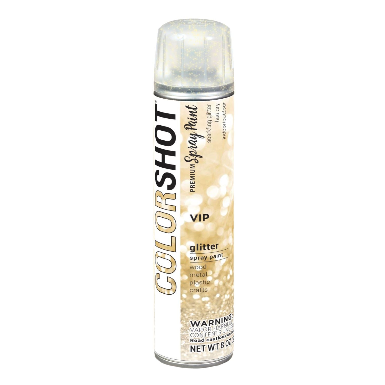 Vip Spray Gold COLORSHOT Glitter Spray Paint VIP (Gold) 8 oz. – Tulip Color Crafts