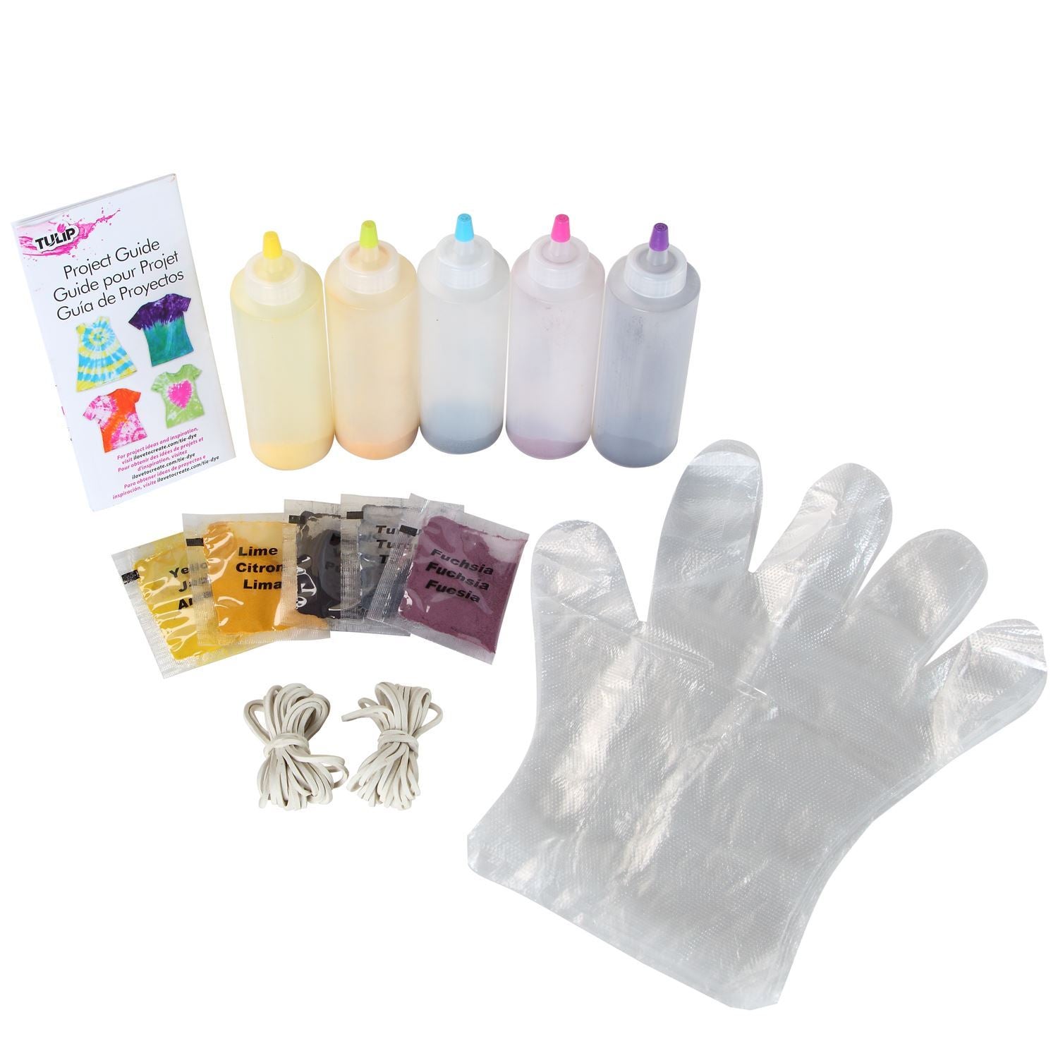 Ultimate 5-Color Tie-Dye Kit Content