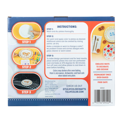 Picture of 49552 Tulip Painted By Me Plate Painting Kit 4 Pack