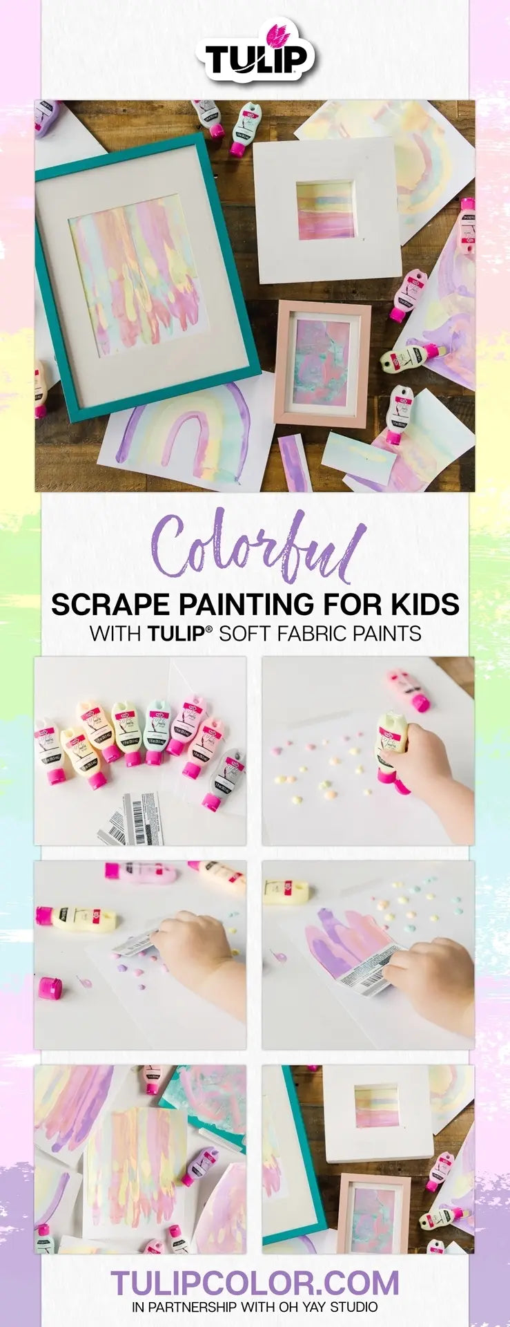 Colorful Paint Scraping Art for Kids