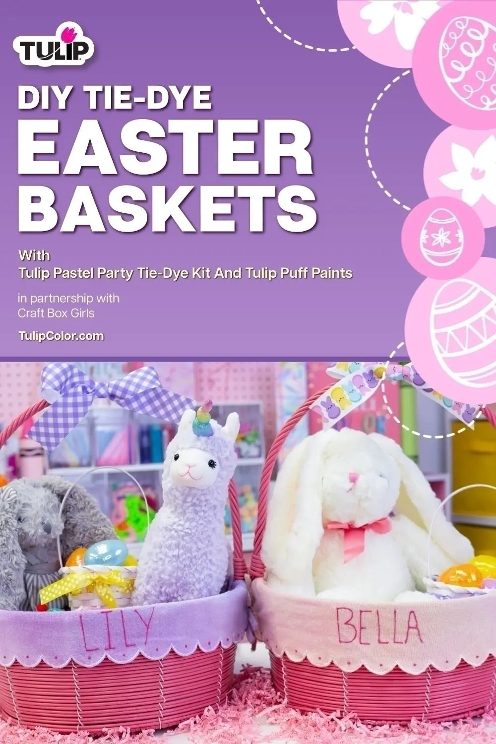 DIY Easter Craft: Pastel Tie-Dye Easter Baskets