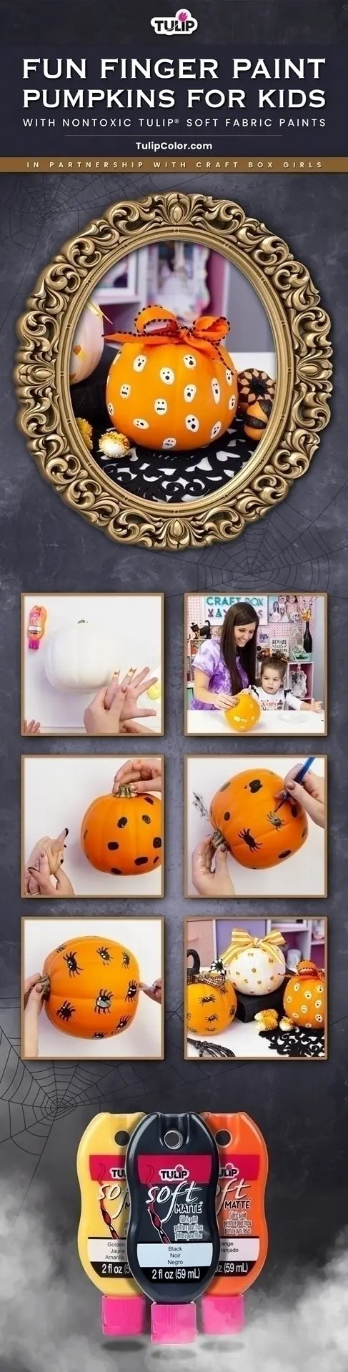 Finger Paint Designs for Pumpkins