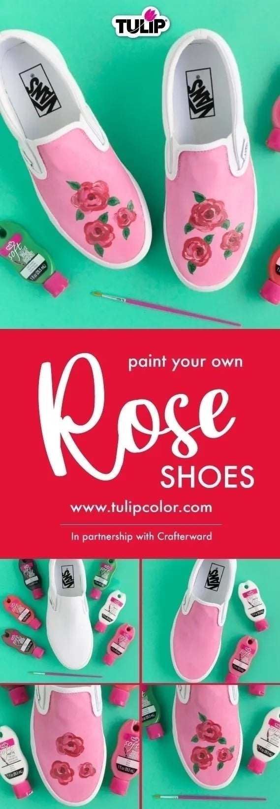 Paint Your Own Rose Shoes