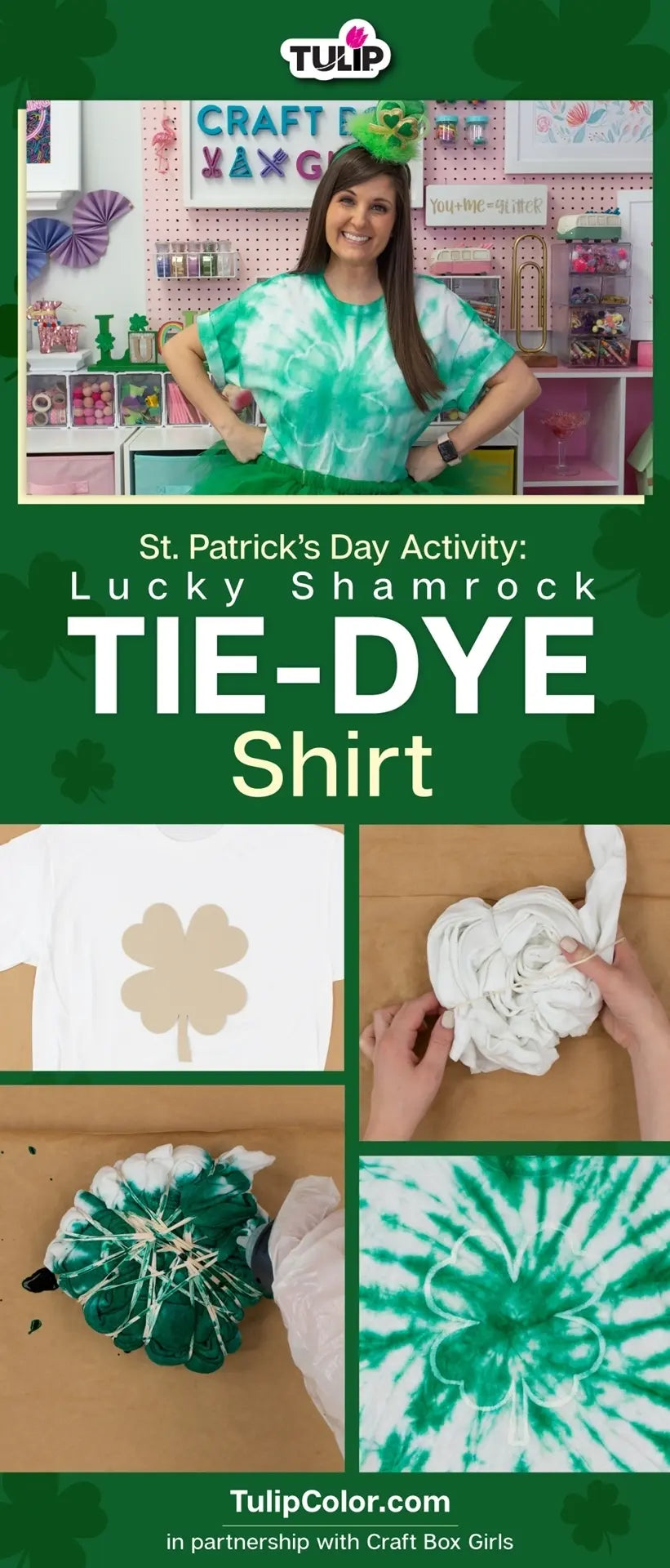 St. Patrick’s Day Activity: Shamrock Tie Dye