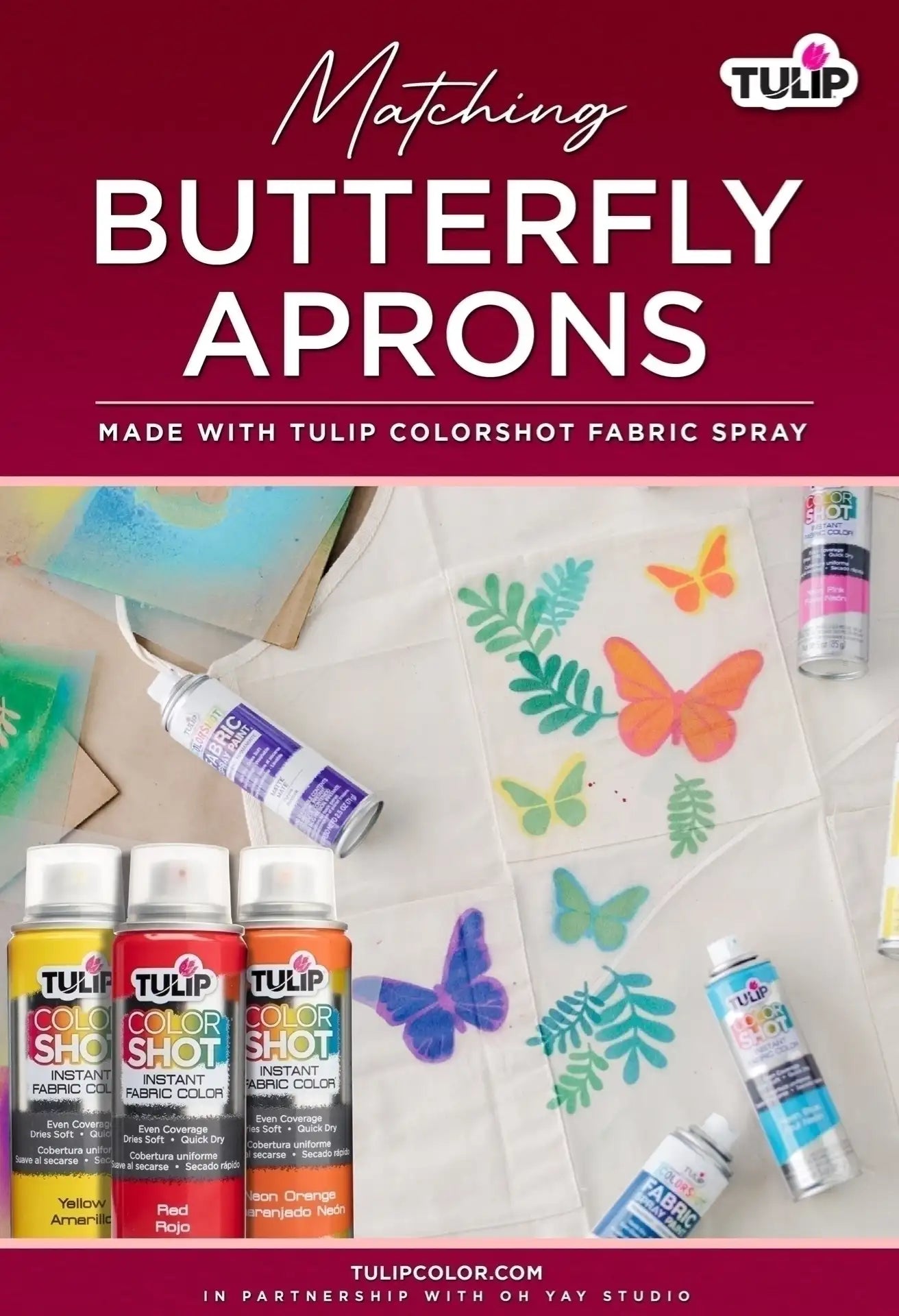 TULIP Matching Butterfly Aprons with ColorShot