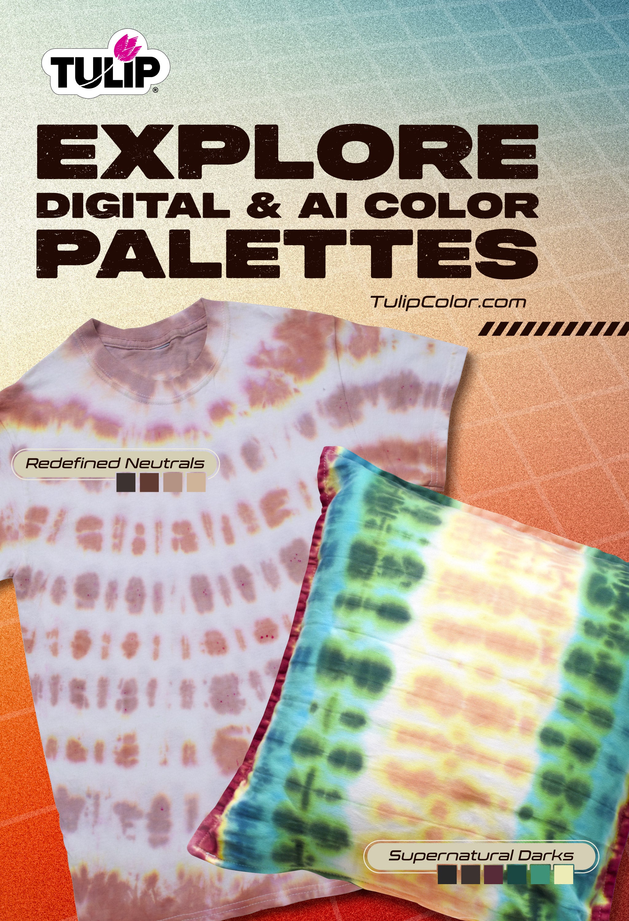 Explore digital & AI color palettes with Tulip One-Step Tie Dye