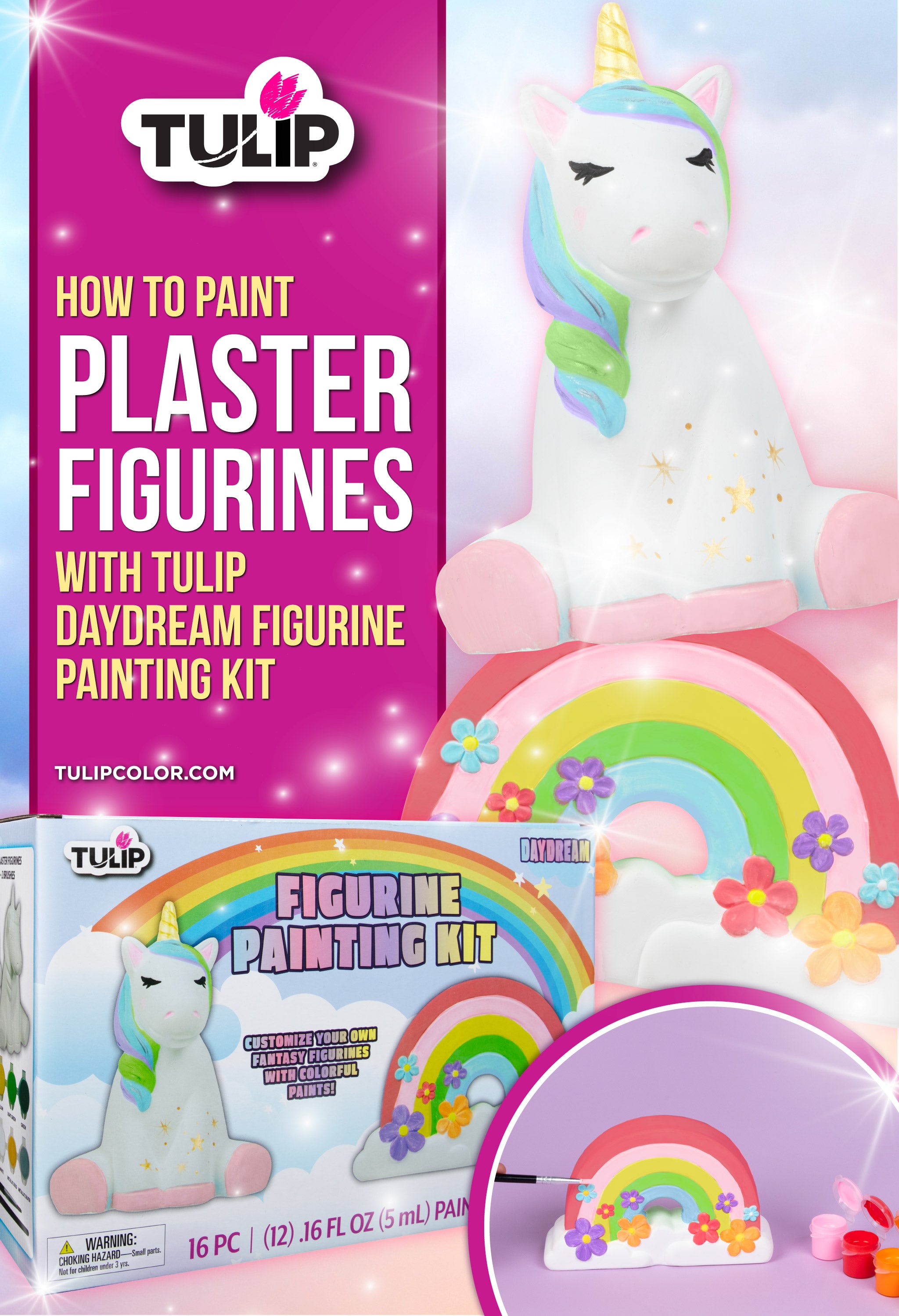How to Paint Plaster Figurines with the Tulip Daydream Figurine Painti Tulip Color Crafts