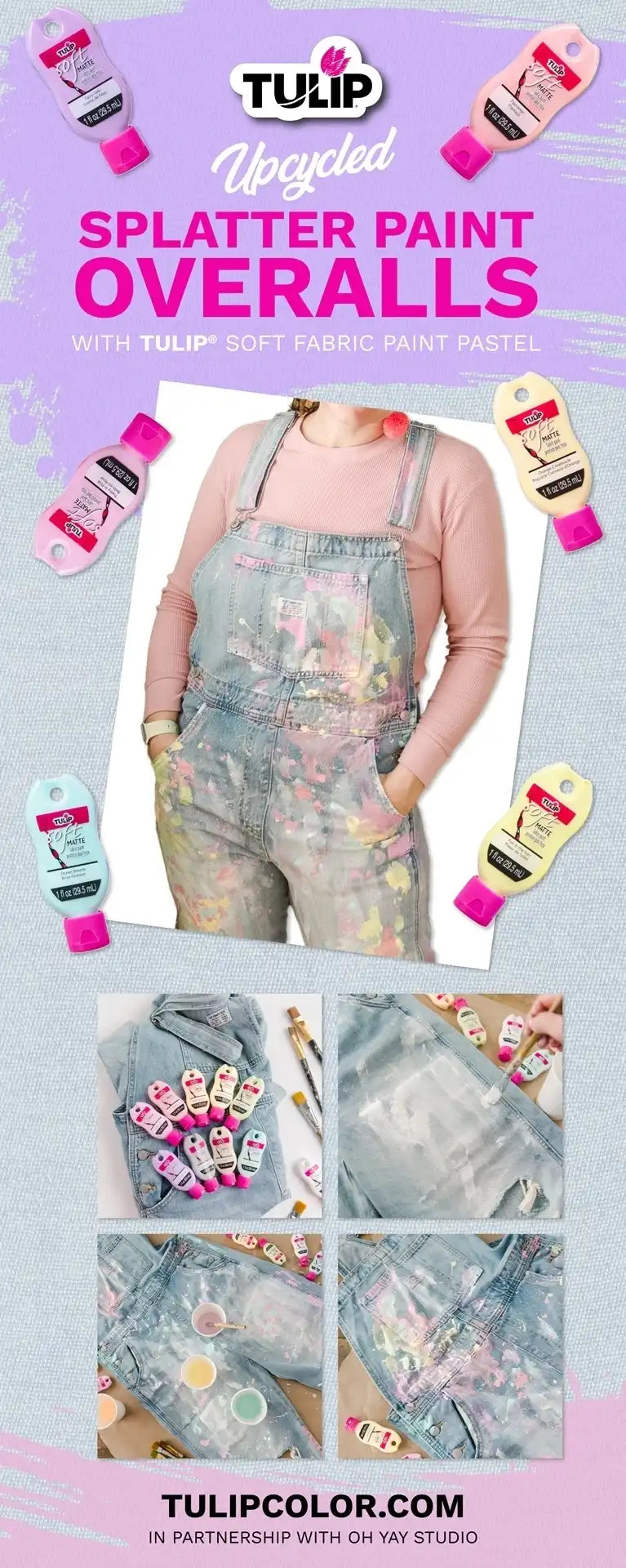Upcycled Splatter Paint Overalls