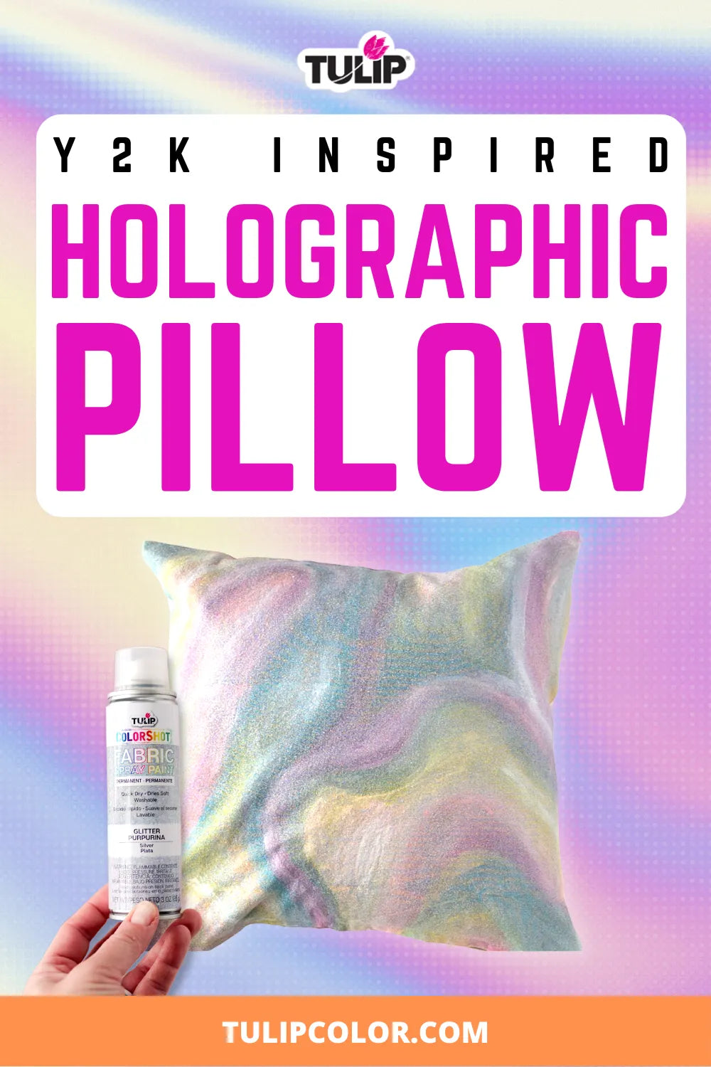 Y2K Holographic Pillow