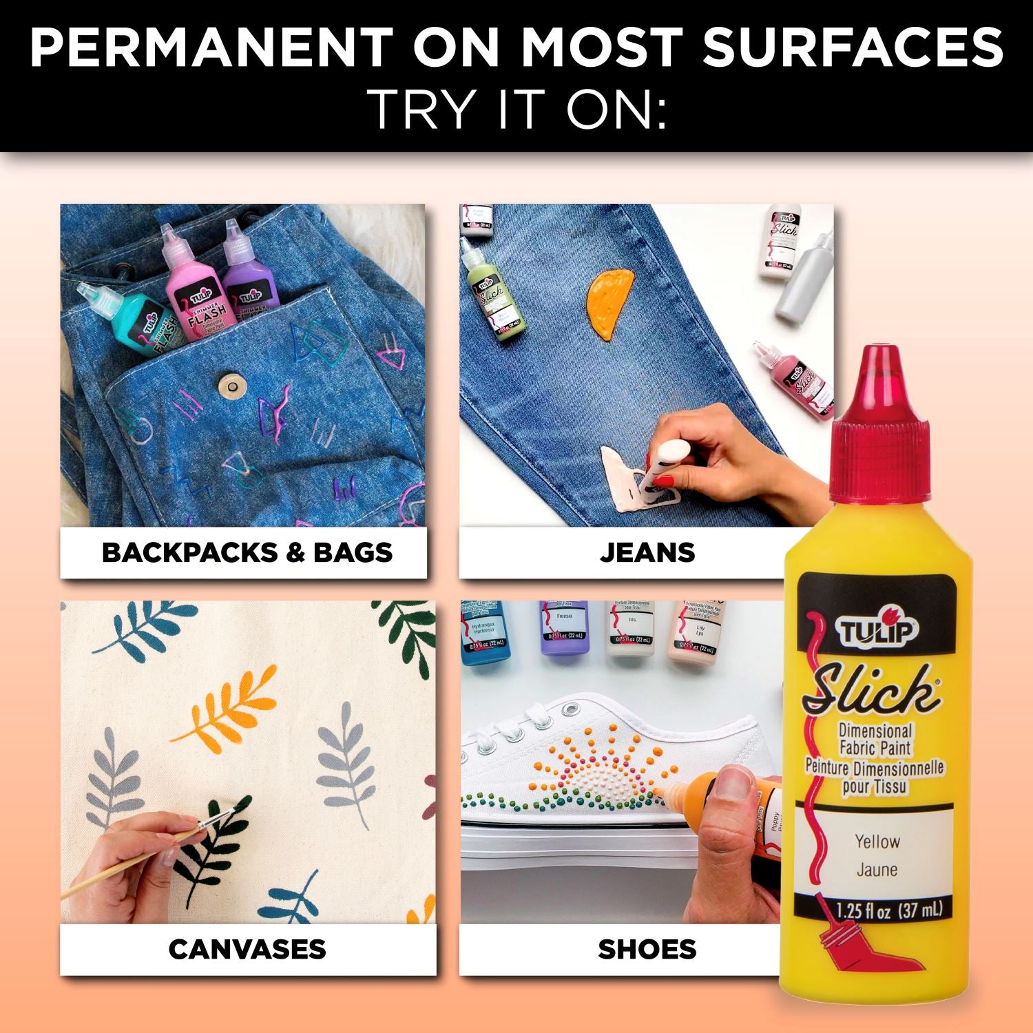 Tulip Puff Paint Slick, Multi-Surface Craft Paint, fl oz