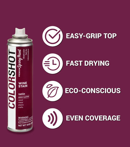 Picture of 48275 COLORSHOT Satin Spray Paint Wine Stain (Burgundy) 10 oz.