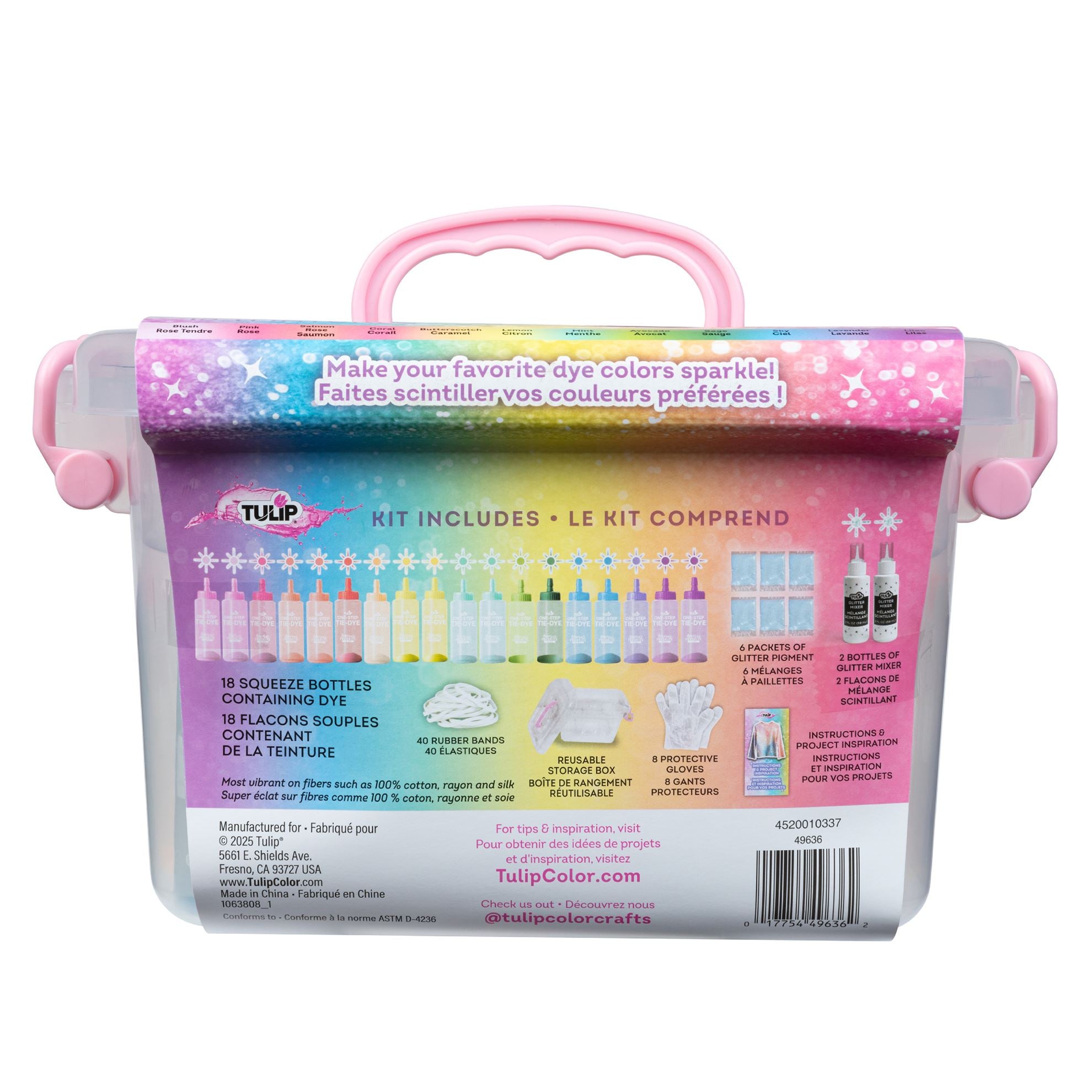 Picture of 49771 Tulip Glitter 12-Color One-Step Tie-Dye Kit