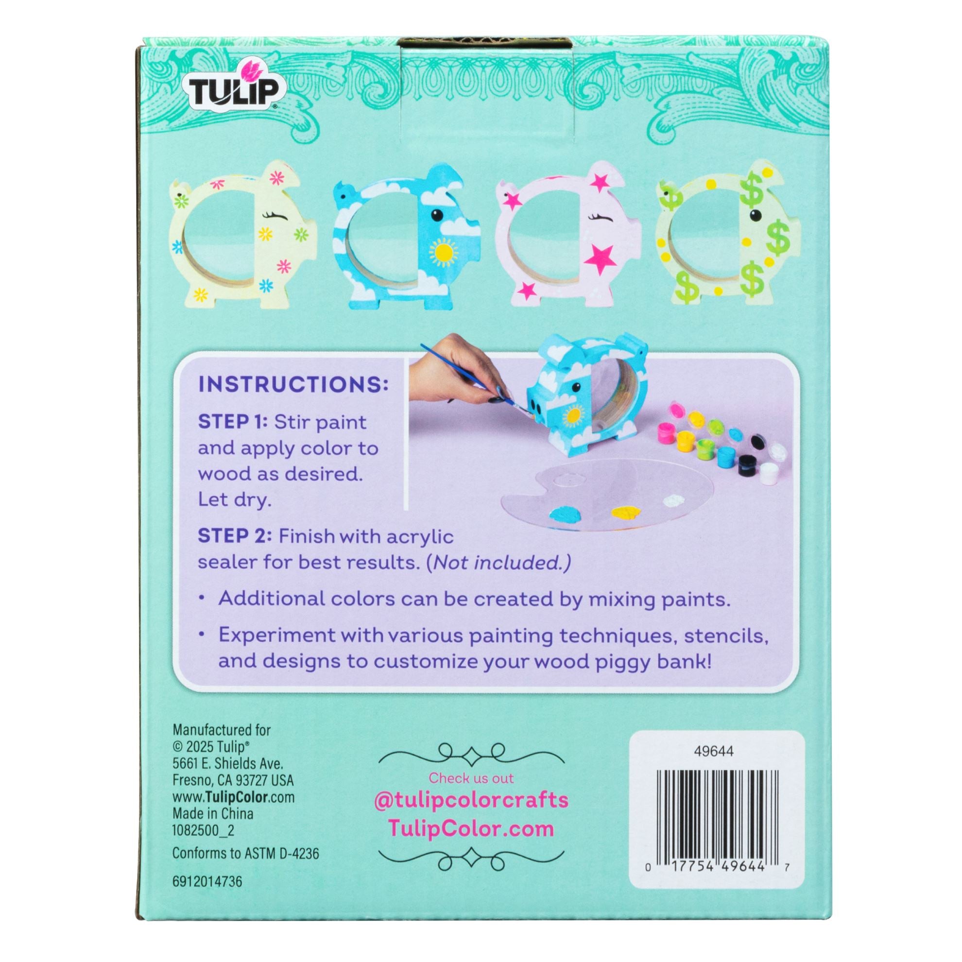 Picture of 49644 Tulip Wood Bank 4-Pc. Painting Kit