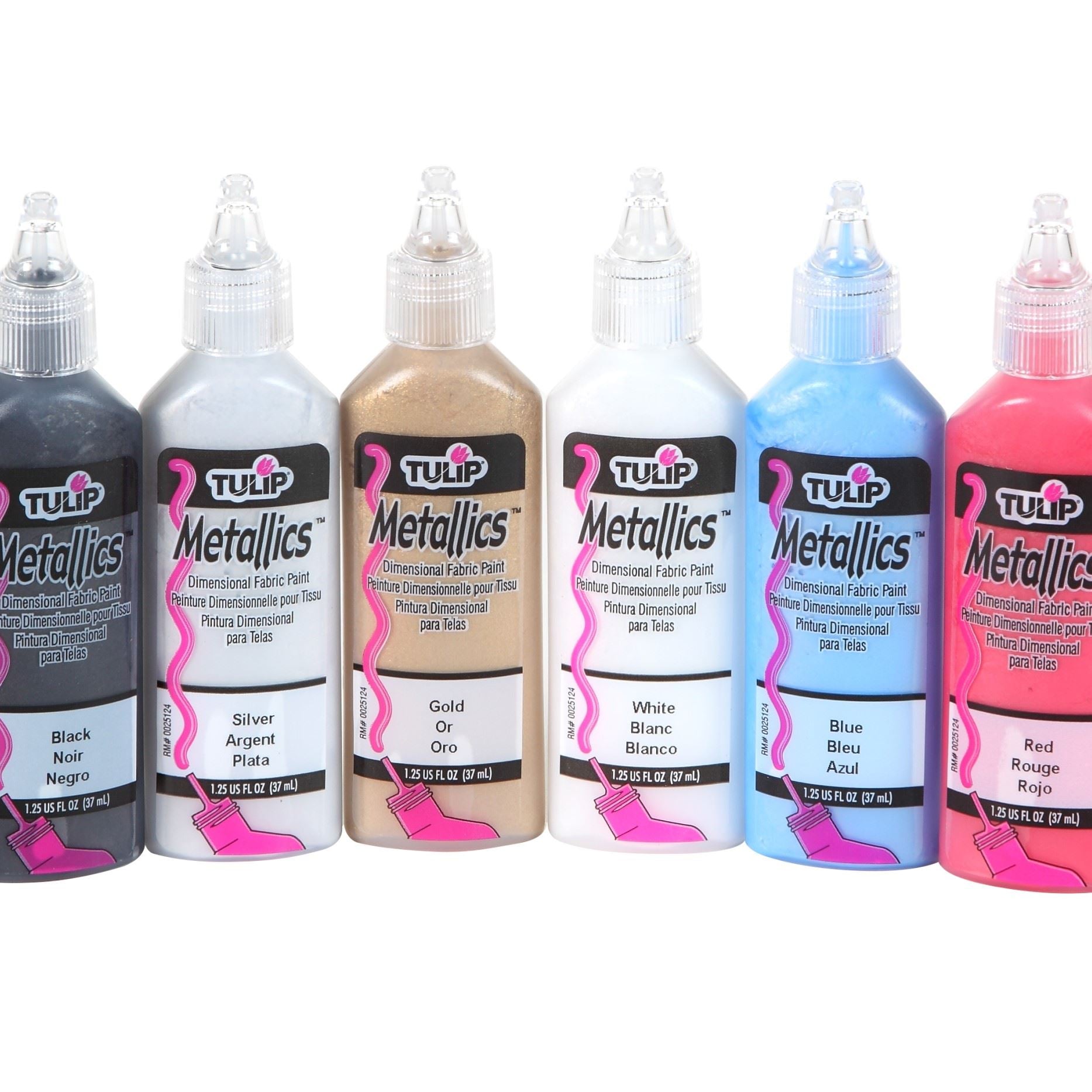 Picture of 17581 Tulip Dimensional Fabric Paint Metallics 1.25 fl oz 6 Pack