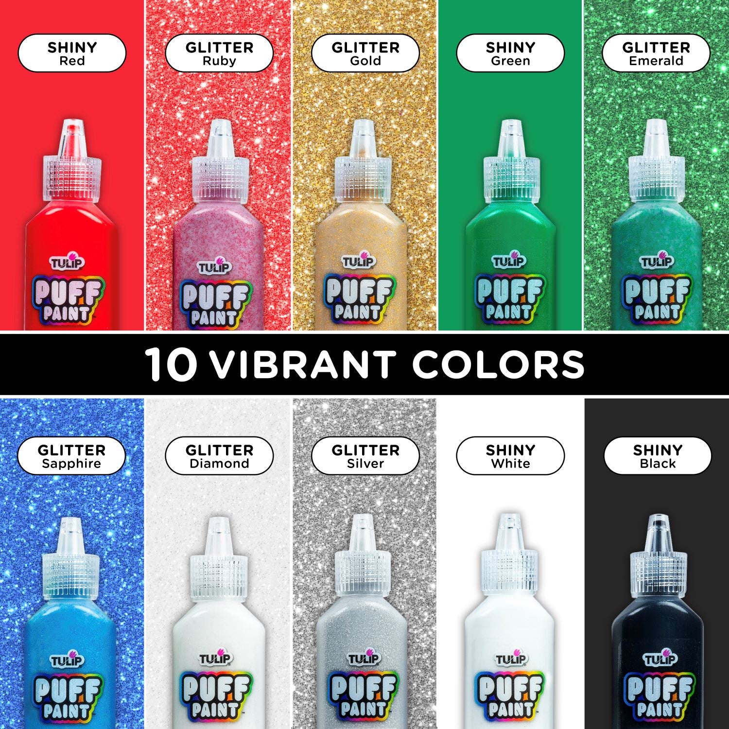 Picture of 49768                               TULIP PUFF PAINT GLITTER 10PK                     