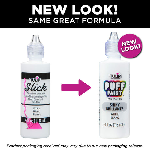 Picture of 37563 Tulip Puff Paint Slick White, Multi-Surface Craft Paint, 4 fl. oz. 3 Pack