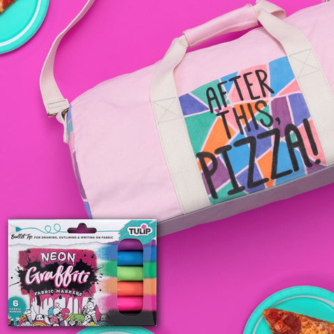 Picture of 37315 Tulip Graffiti Bullet-Tip Fabric Markers Neon 6 Pack