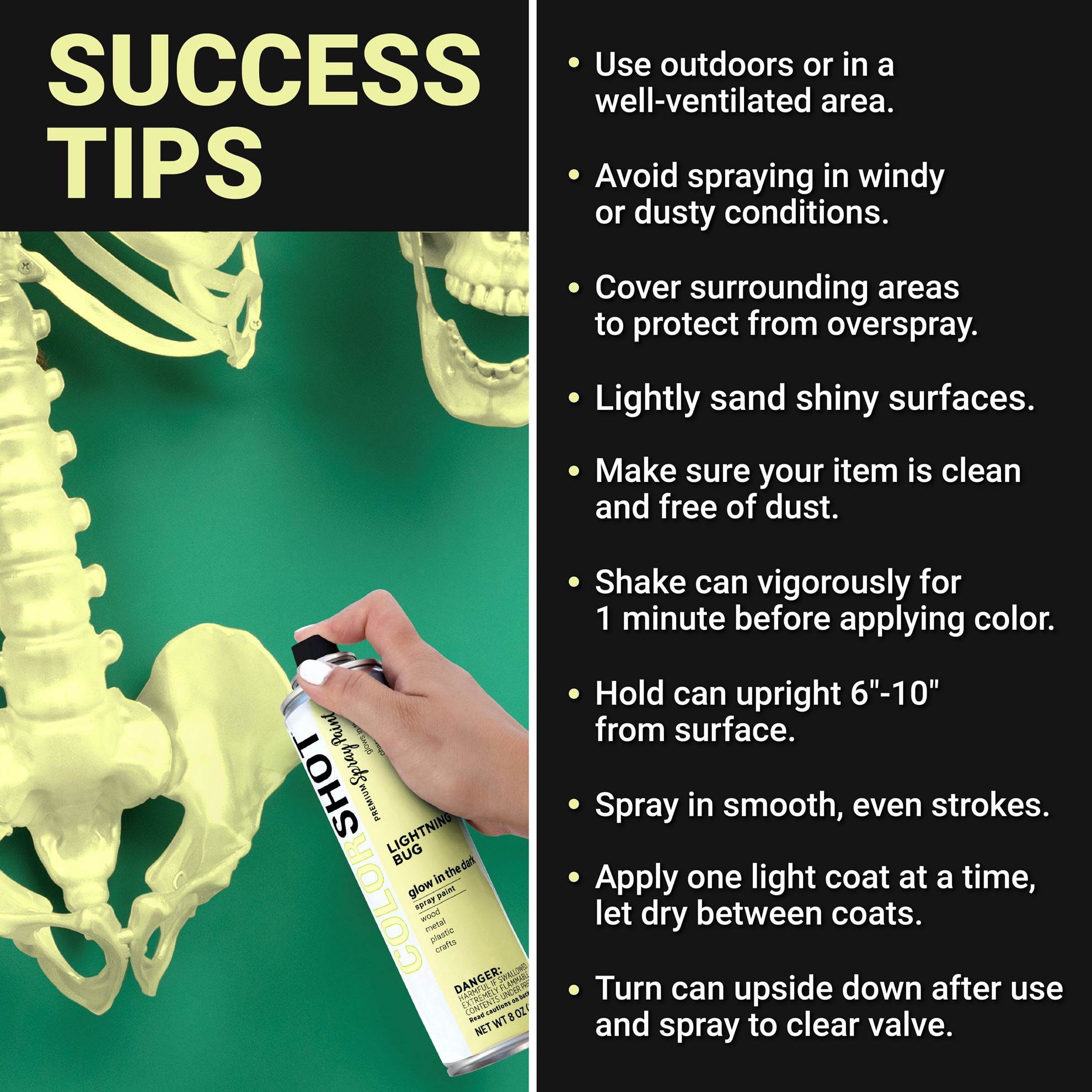 Picture of 49535 COLORSHOT Glow in the Dark Spray Paint Lightning Bug (Natural Glow) 8 oz.