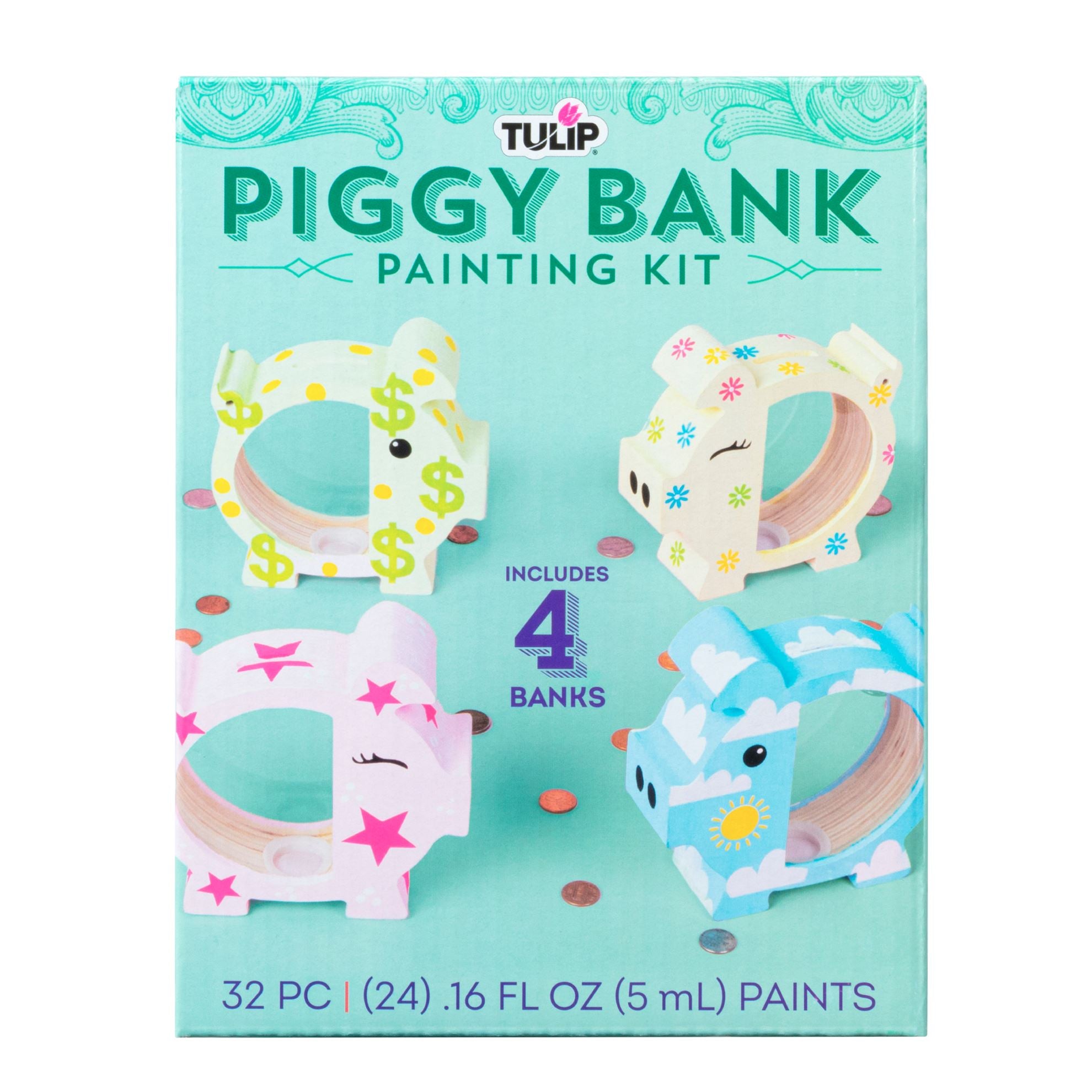 Picture of 49644 Tulip Wood Bank 4-Pc. Painting Kit