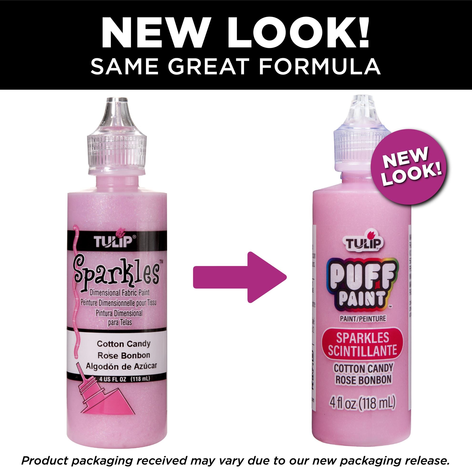 Picture of 20740 Tulip Dimensional Fabric Paint Sparkles Cotton Candy 4 oz.