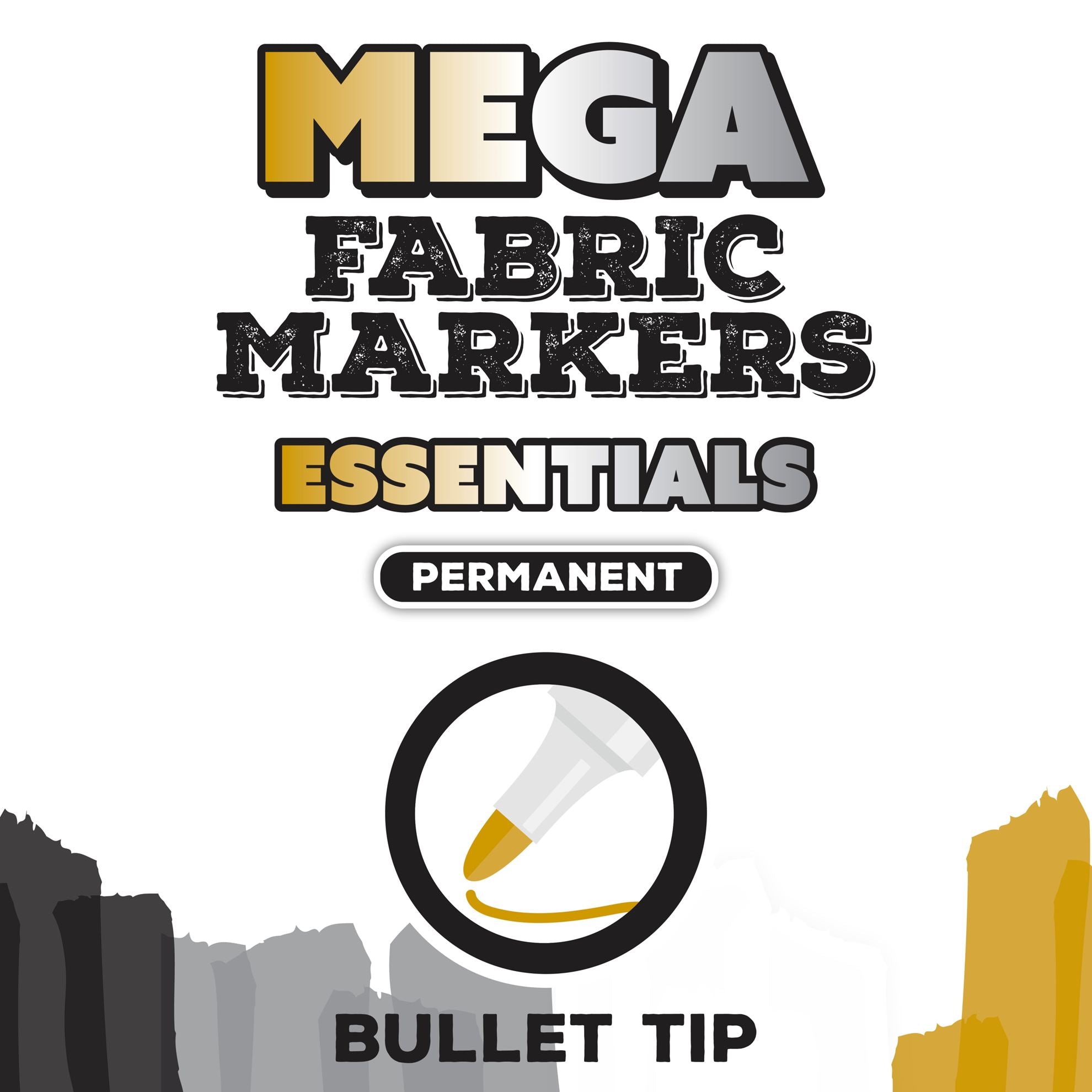 Picture of 49185 Tulip Mega Fabric Markers Essentials 4 Pack