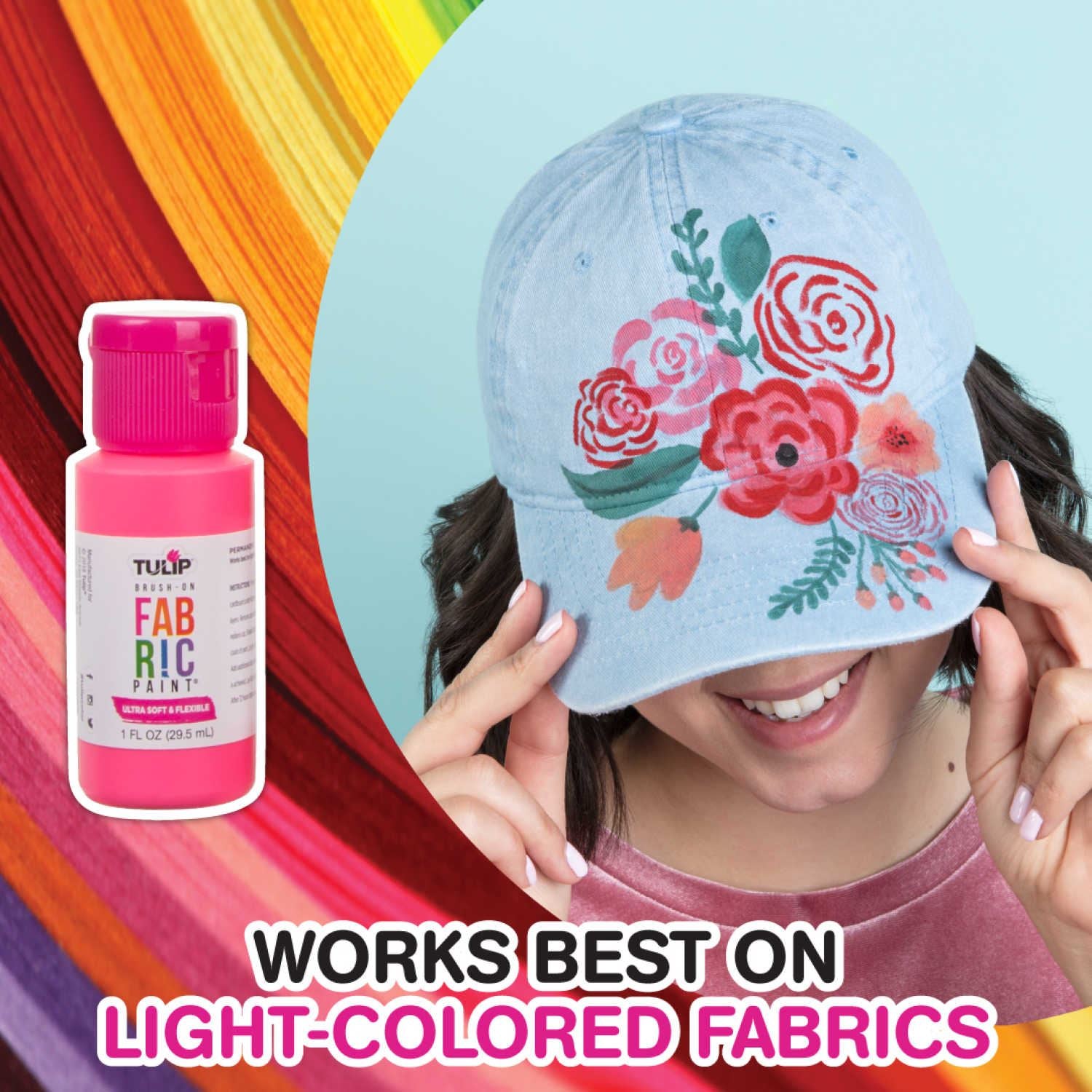 Picture of 40512 Tulip Brush-On Fabric Paint Rainbow 8 Pack