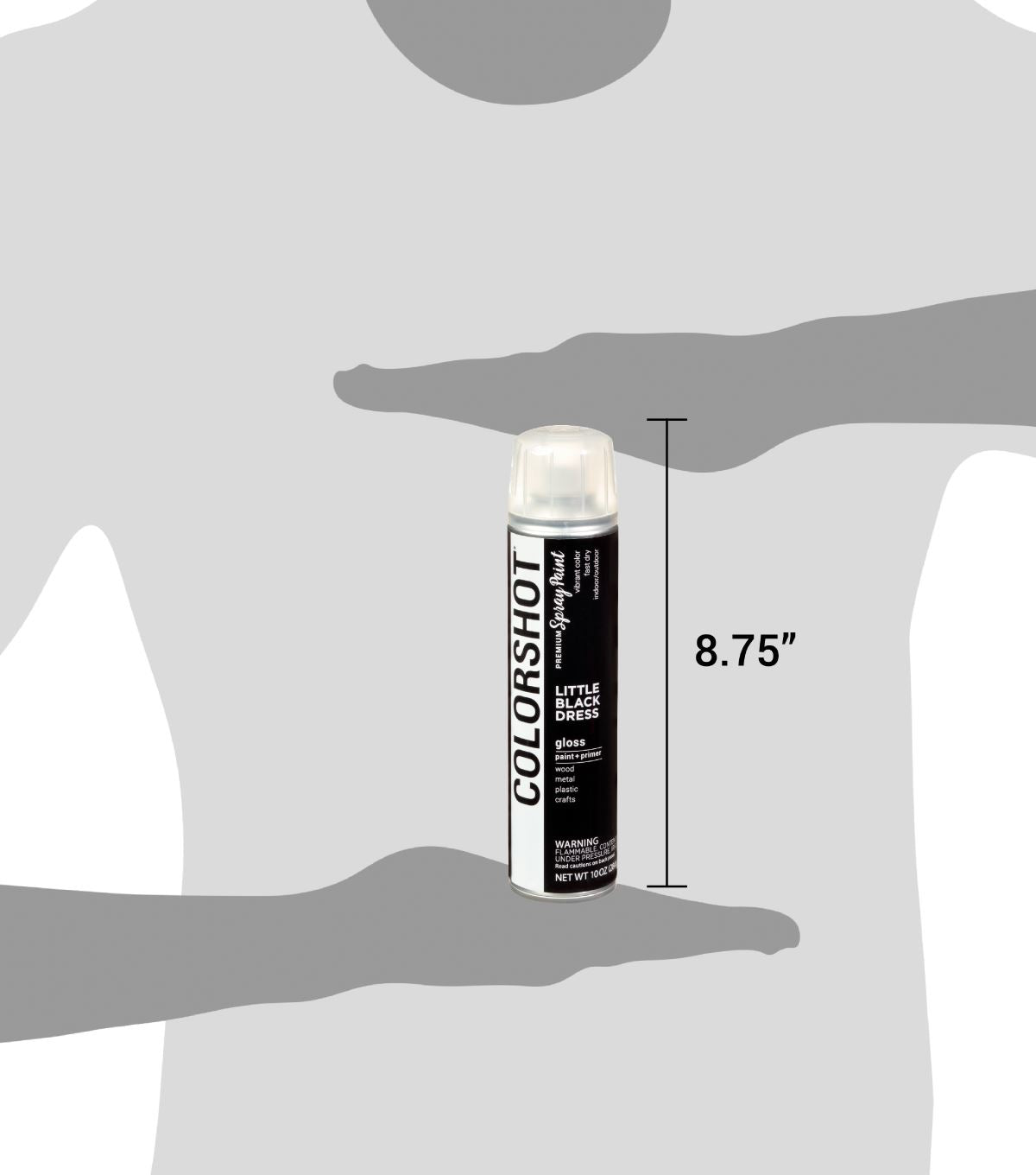 COLORSHOT Gloss Spray Paint Little Black Dress (Black) 10 oz. Tulip Color Crafts COLORSHOT Gloss Spray Paint Little Black Dress (Black) 10 oz. Tulip Color Crafts