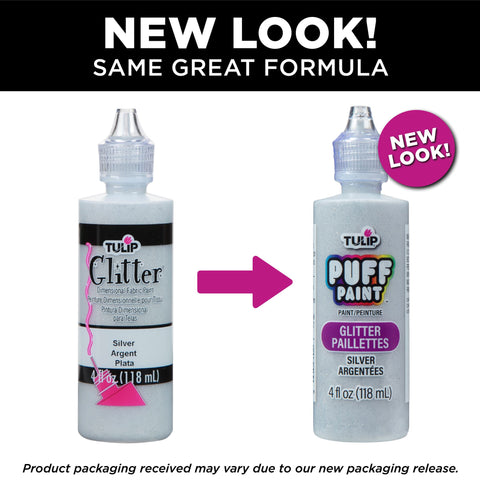 Picture of 41302 Tulip Dimensional Fabric Paint Glitter Silver 4 fl. oz.