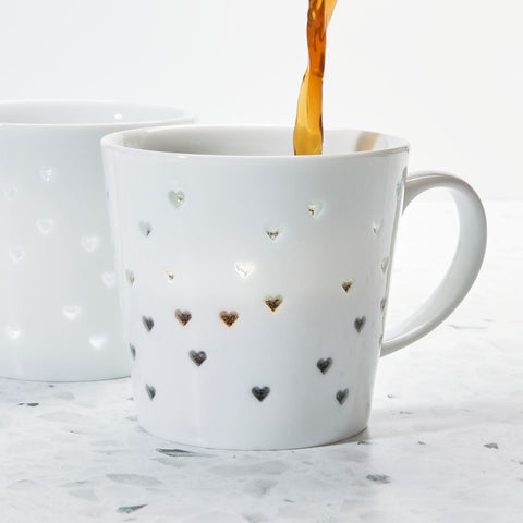 Picture of 50350 Tulip Transparent Mugs Hearts 2 Pack