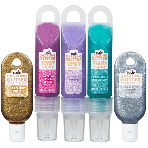 Picture of 48737                               TULIP DAZZLING GLITTER FABRIC PAINT COMBO PACK    