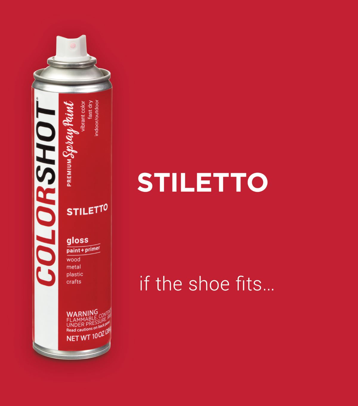 Picture of 48277 COLORSHOT Gloss Spray Paint Stiletto (Red) 10 oz.