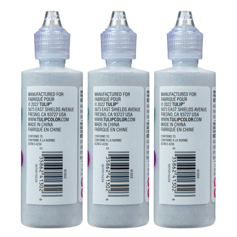 Picture of 37566 Tulip Dimensional Fabric Paint Glitter Silver 4 fl. oz. 3 Pack