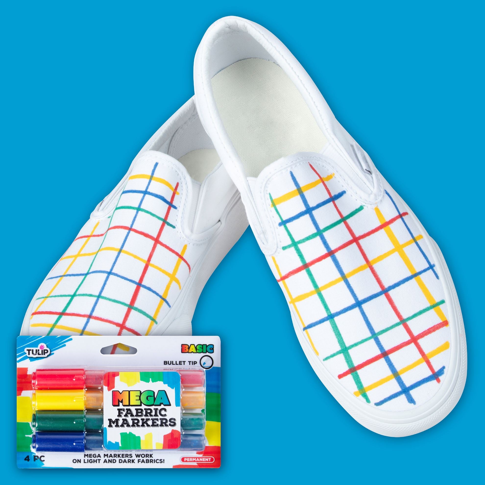 Picture of 49184 Tulip Mega Fabric Markers Basic 4 Pack