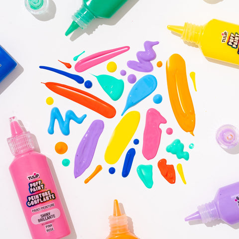 Picture of 35148 Tulip Puff Paint Rainbow & Neon, Multi-Surface Craft Paint, .75 fl oz 20 Pack