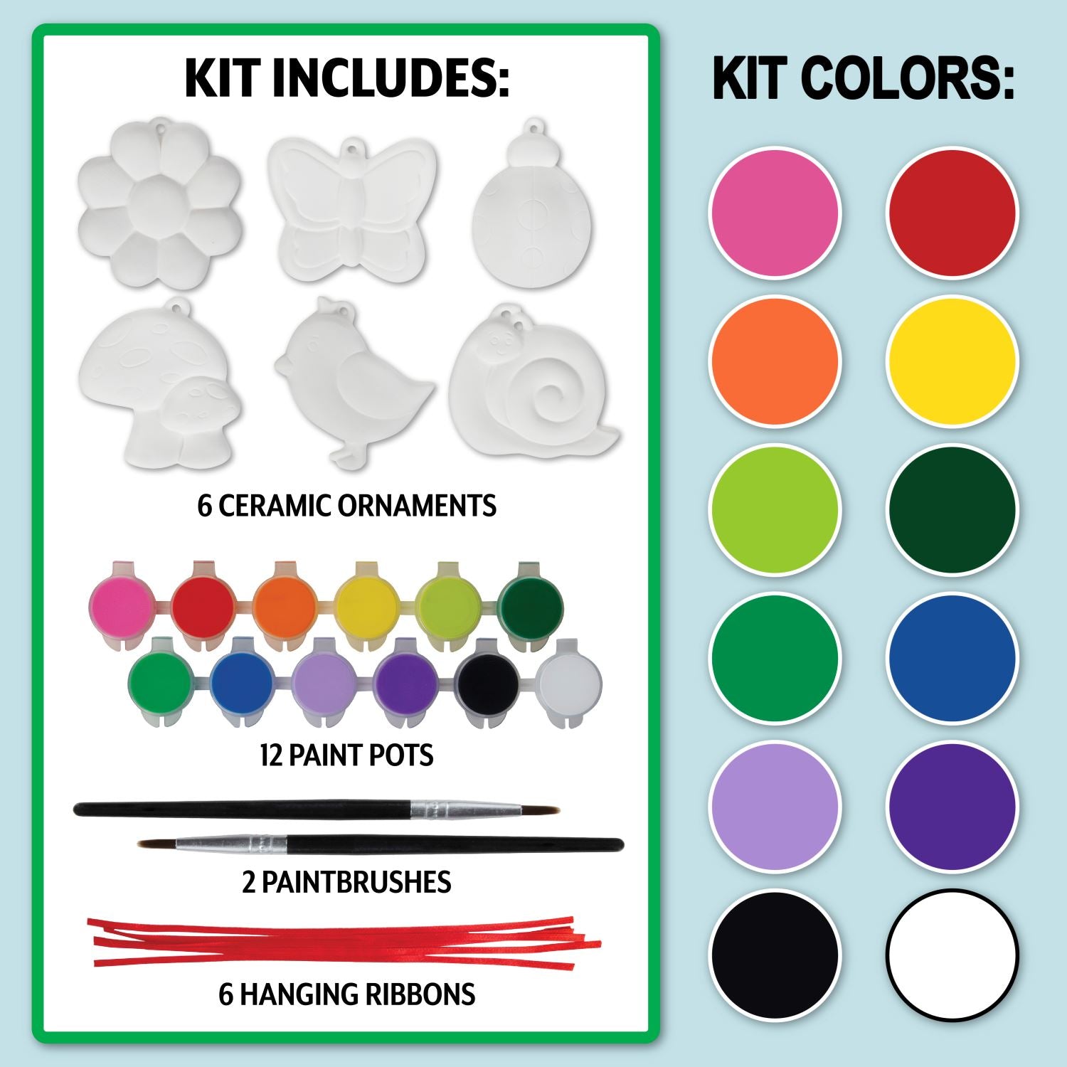 Picture of 48608 Tulip Garden Buds 6-Pc. Ornament Painting Kit