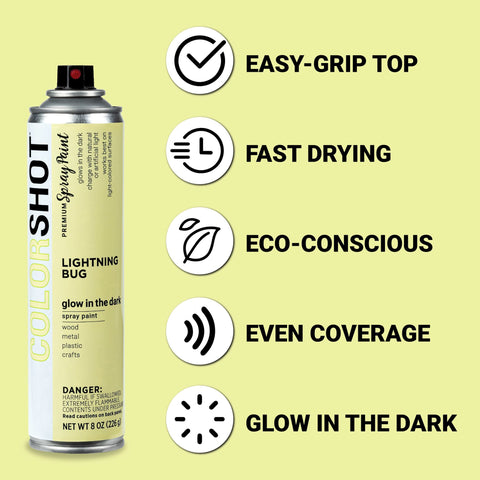 Picture of 49535 COLORSHOT Glow in the Dark Spray Paint Lightning Bug (Natural Glow) 8 oz.