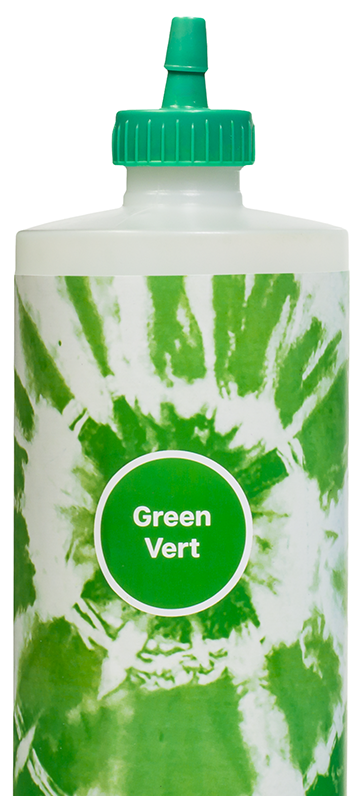 Half green tye dye bottle