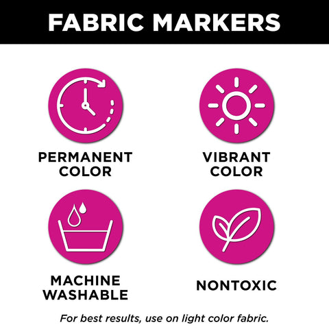 Tulip Brush-Tip Fabric Markers Neon 10 Pack