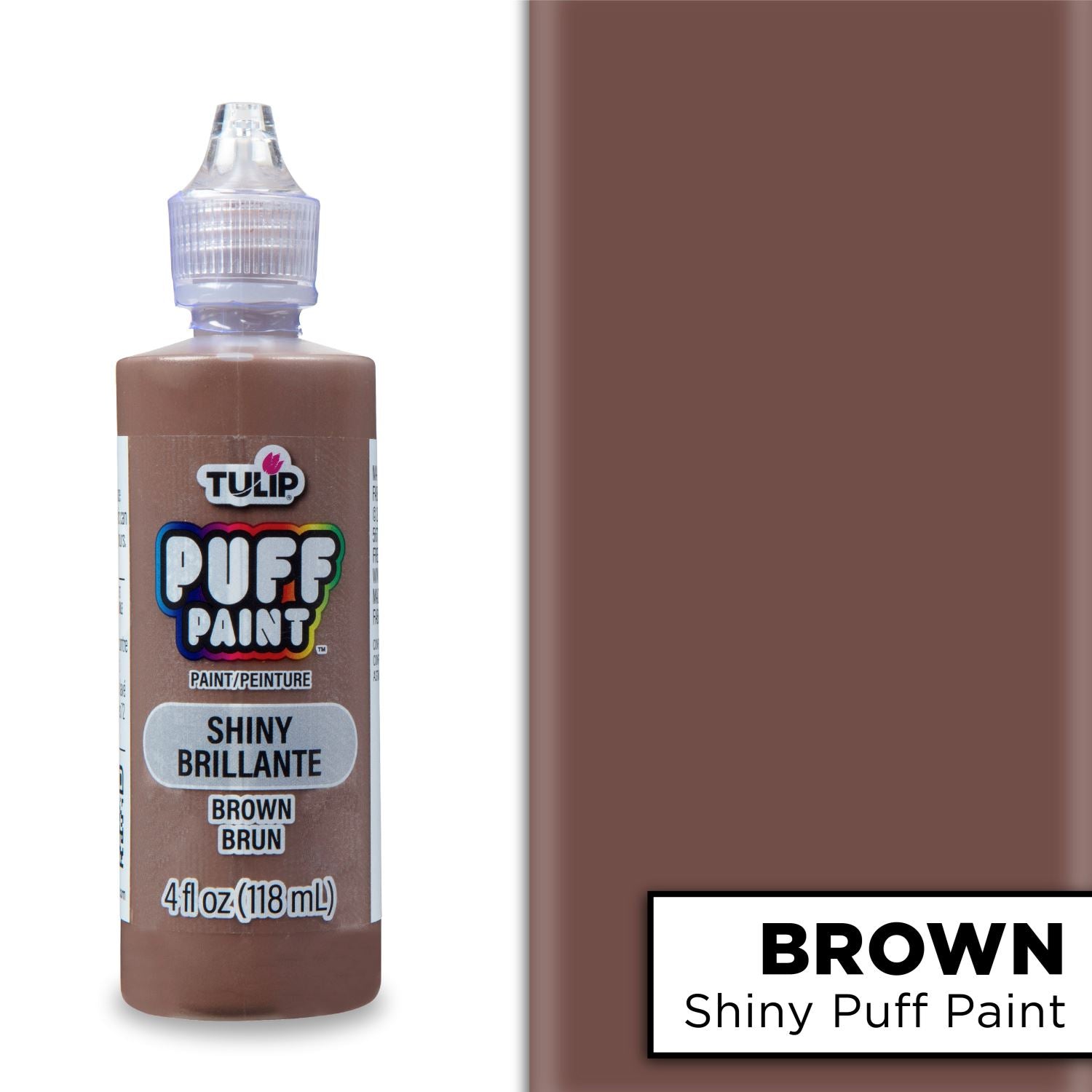 Tulip Puff Paint Shiny Brown 4 fl. oz. - 3