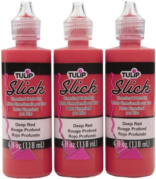 Tulip Dimensional Fabric Paint Slick True Red 4 fl. oz. – Tulip