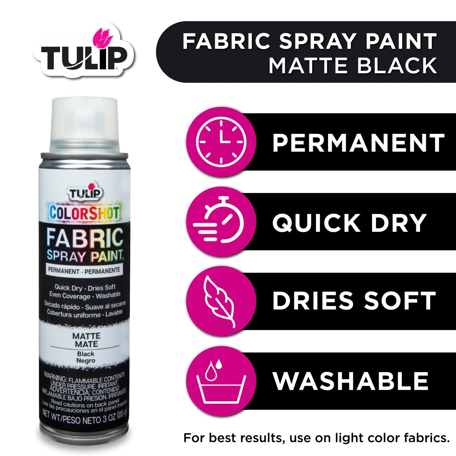 Tulip Fabric Spray Paint 4oz-Black, 1 - Harris Teeter