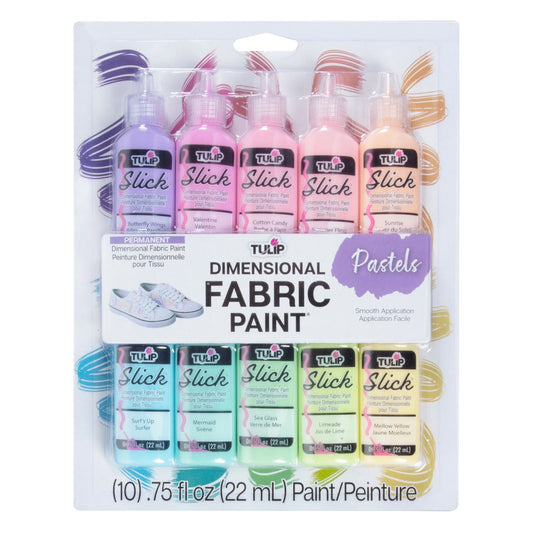 TULIP 6 Pack Fabric Paints Matte, Neon, Glow, Glitter, Puffy, Flash,  Iridescent