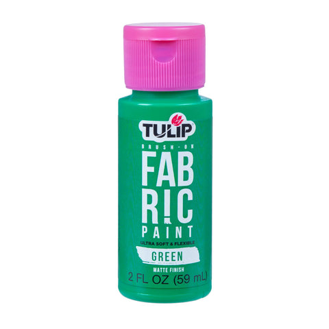 Tulip Brush-On Fabric Paint Green Matte 2 fl. oz.