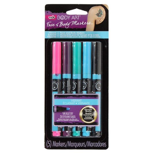 Body Art® Face & Body Markers Vibrant 5 Pack