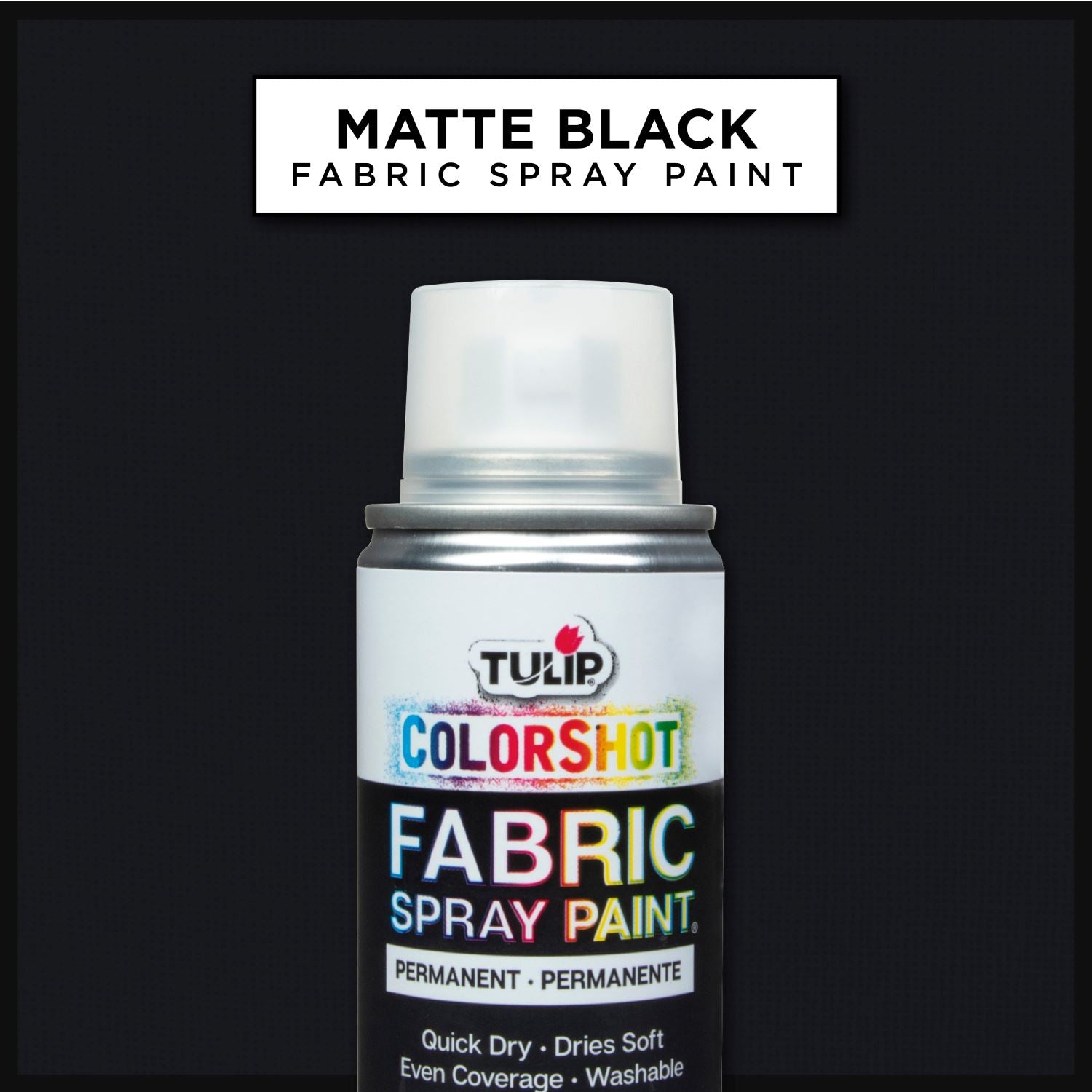 Tulip Color Shot Instant Fabric Paint Color Spray 3 oz Gray